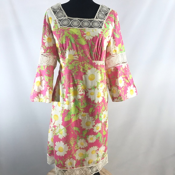 LILLY PULITZER Empire Pink Daisy dress - Picture 11 of 16